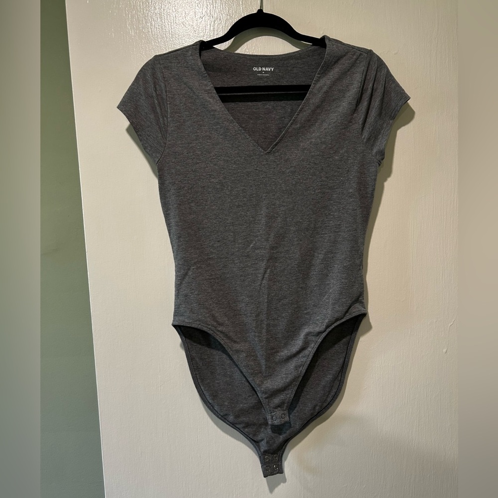 Old Navy Charcoal V-Neck Top